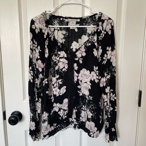American Rag | Floral Blouse | Black & White | Size XXL